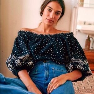 Sezane Santoni off the shoulder blouse